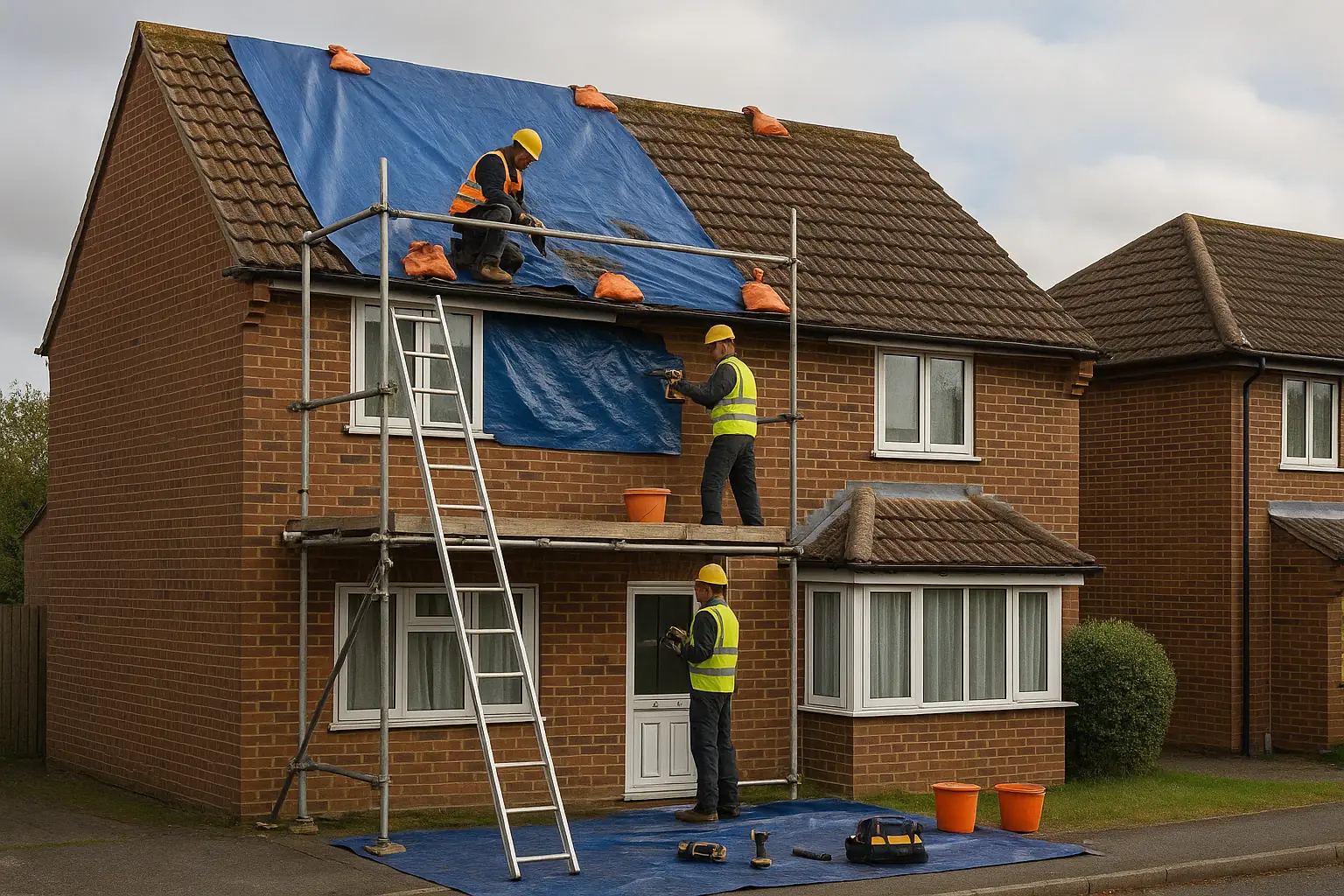 emergency roof damage example