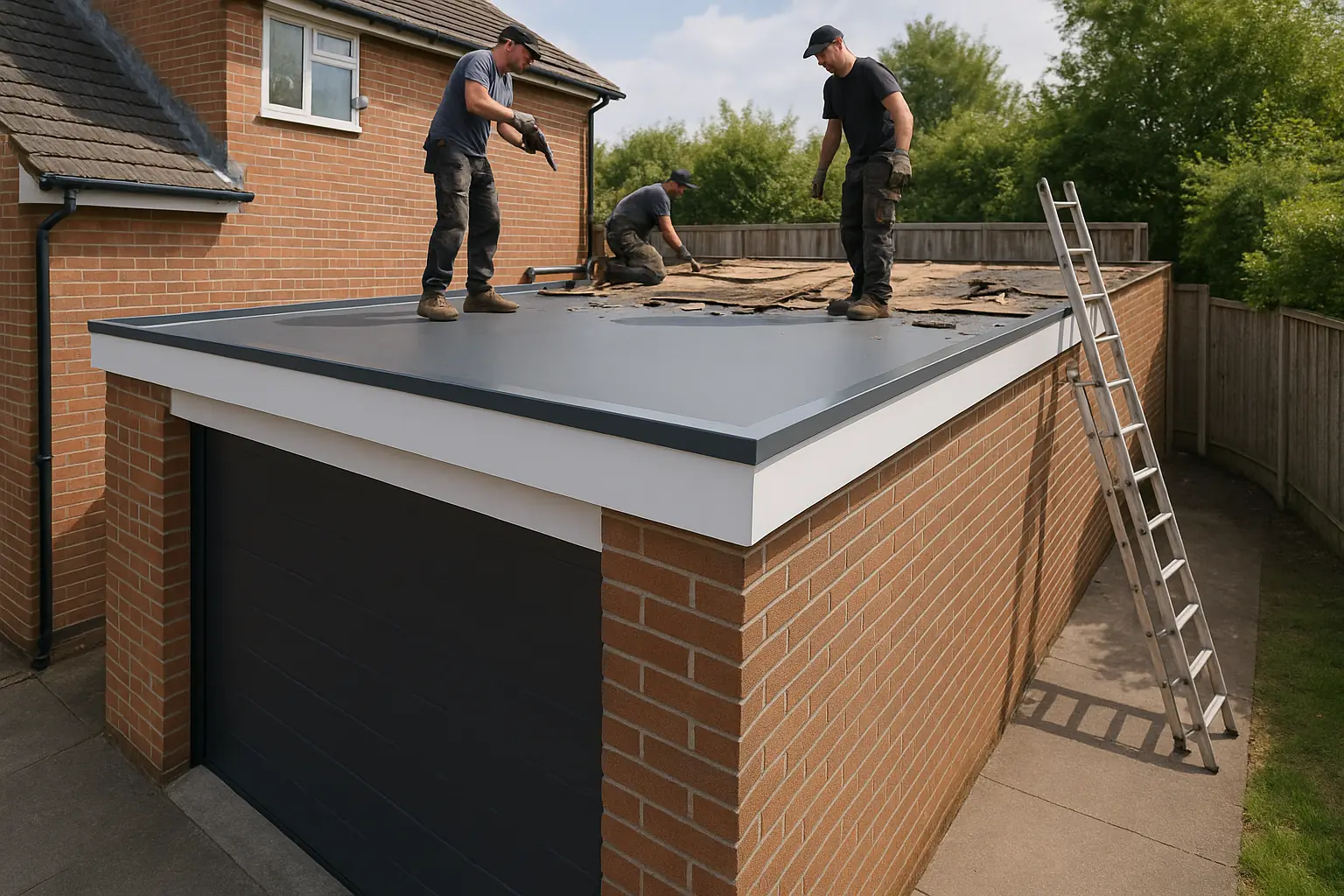 garage roof damage example