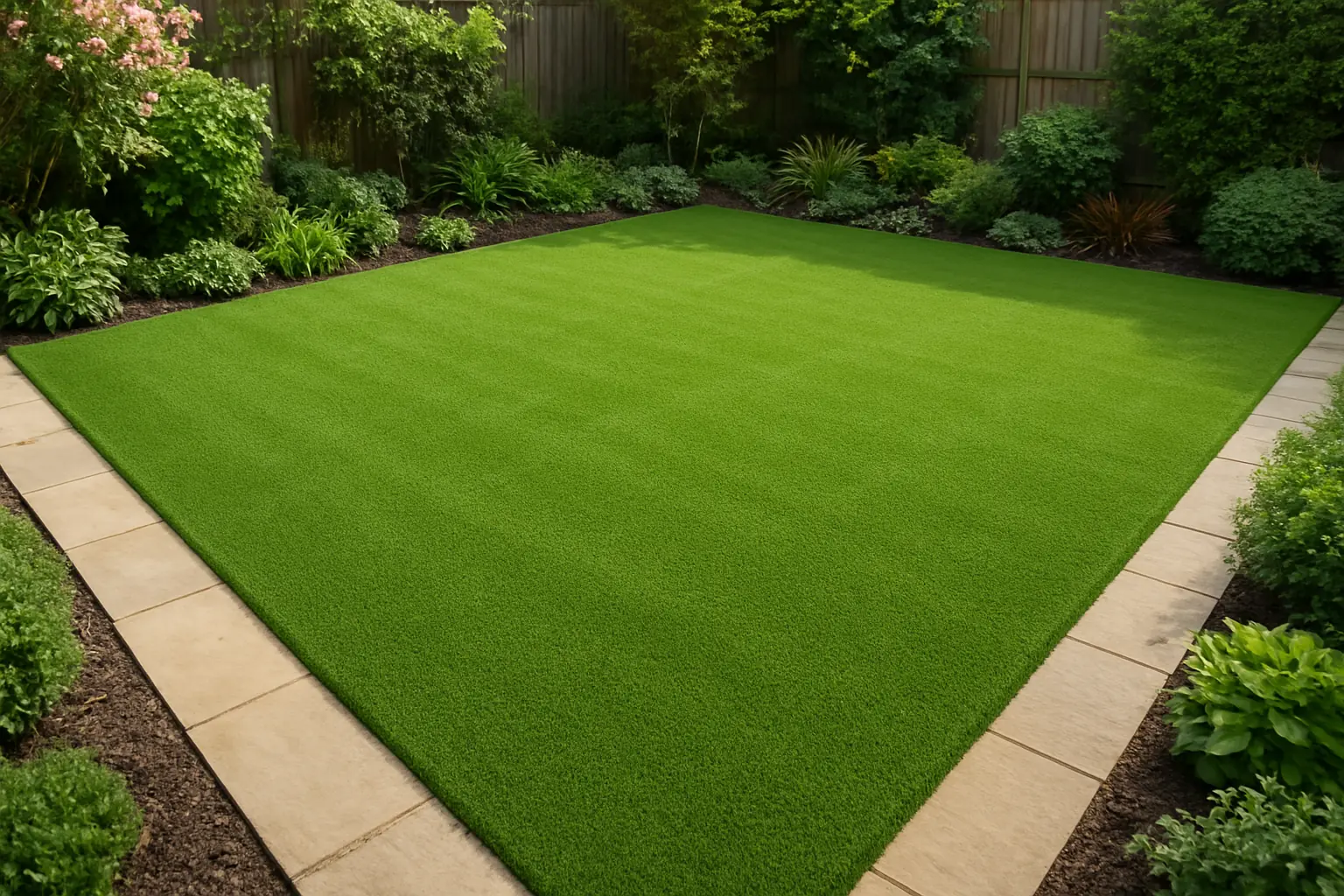 artificial grass installation example