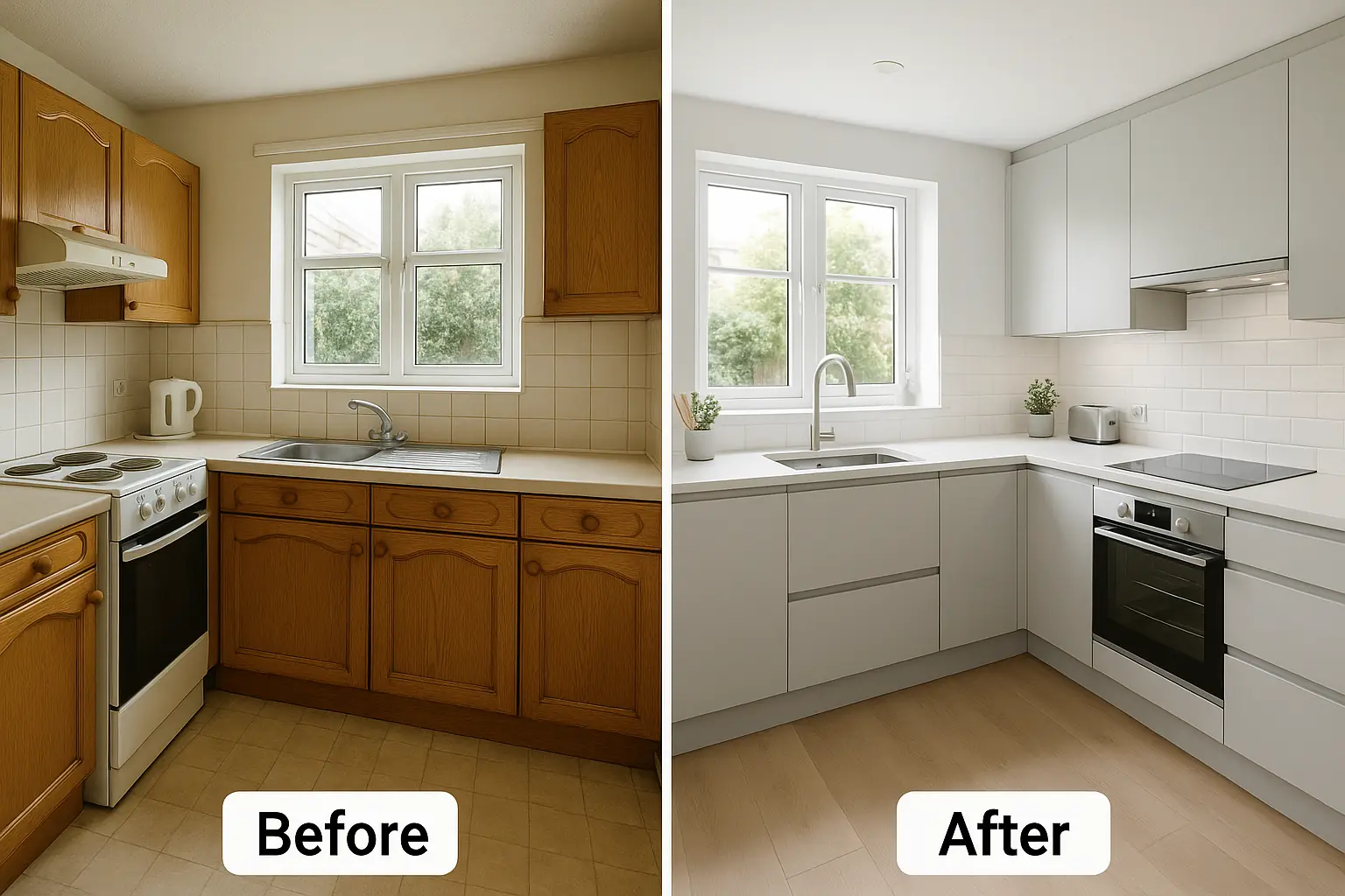 kitchen transformation before and after