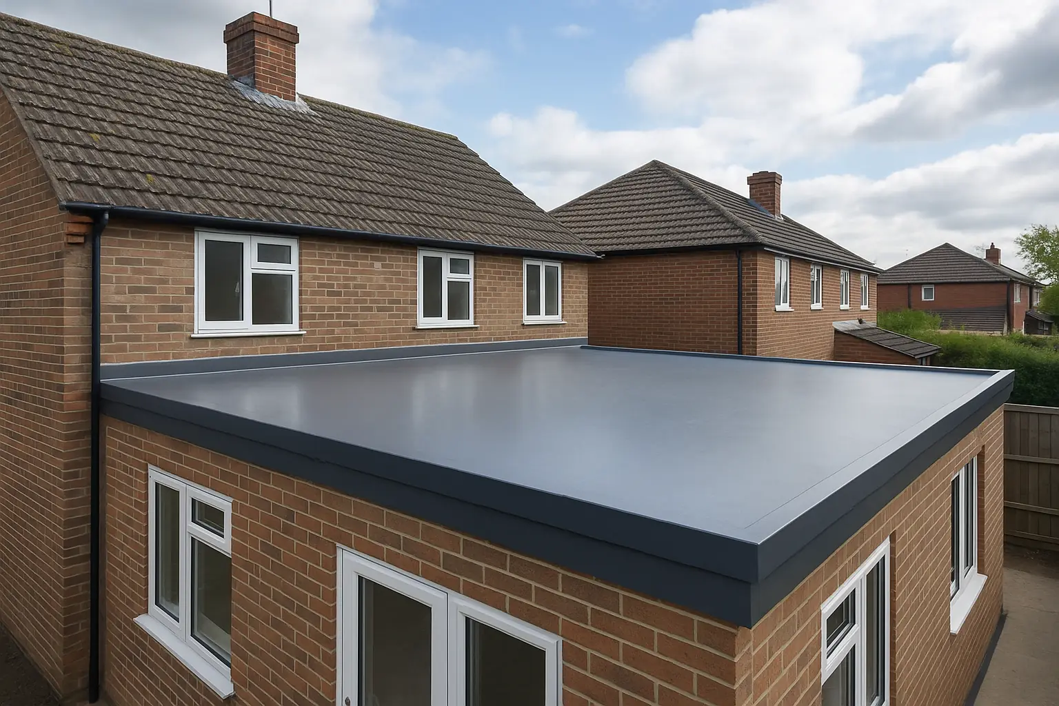 flat roof installation example