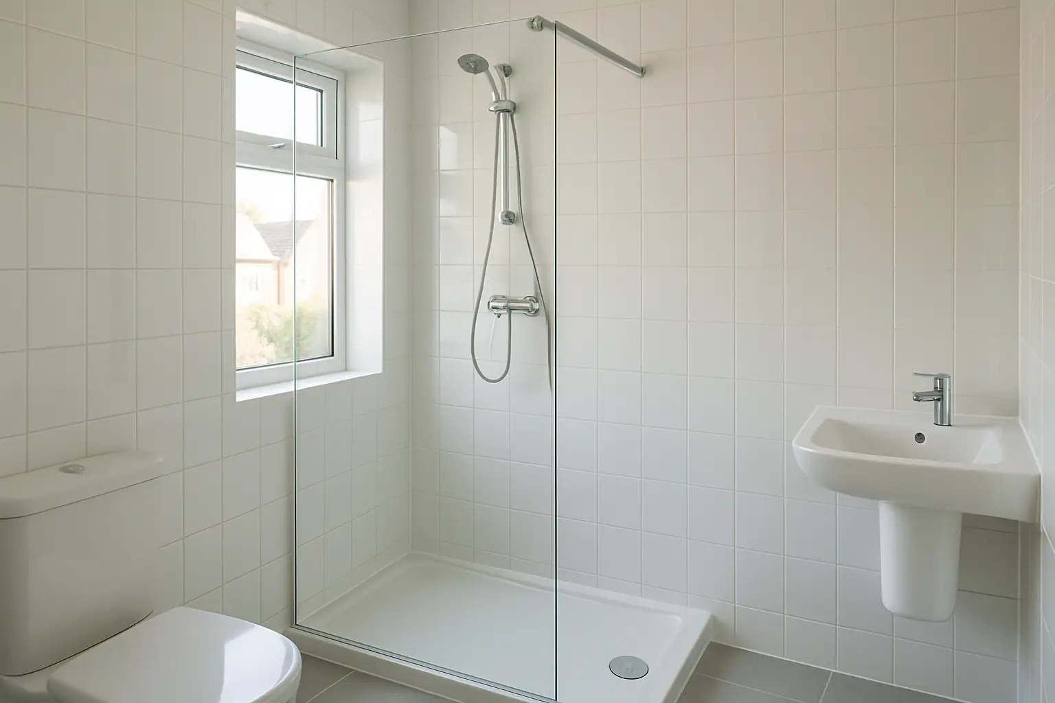 Shower screen installation example